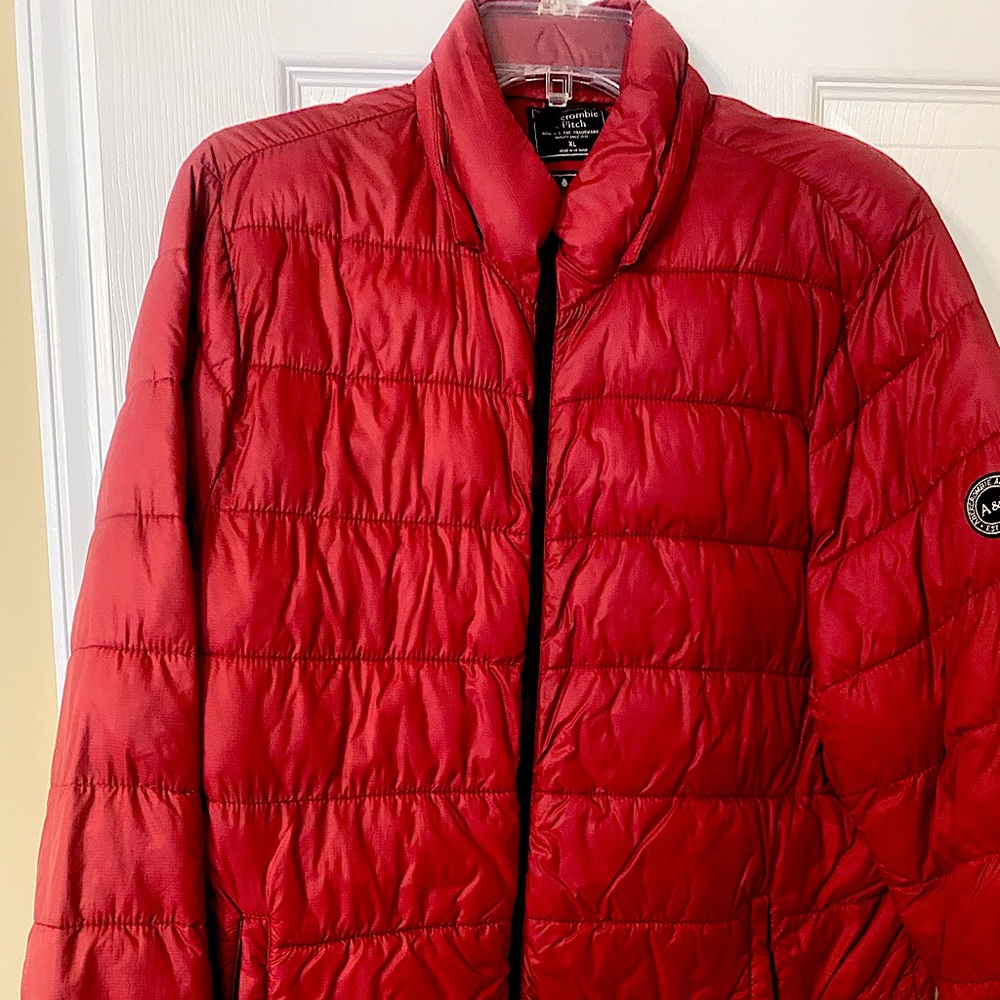 Aerocrombie and Fitch- Red bubble jacket